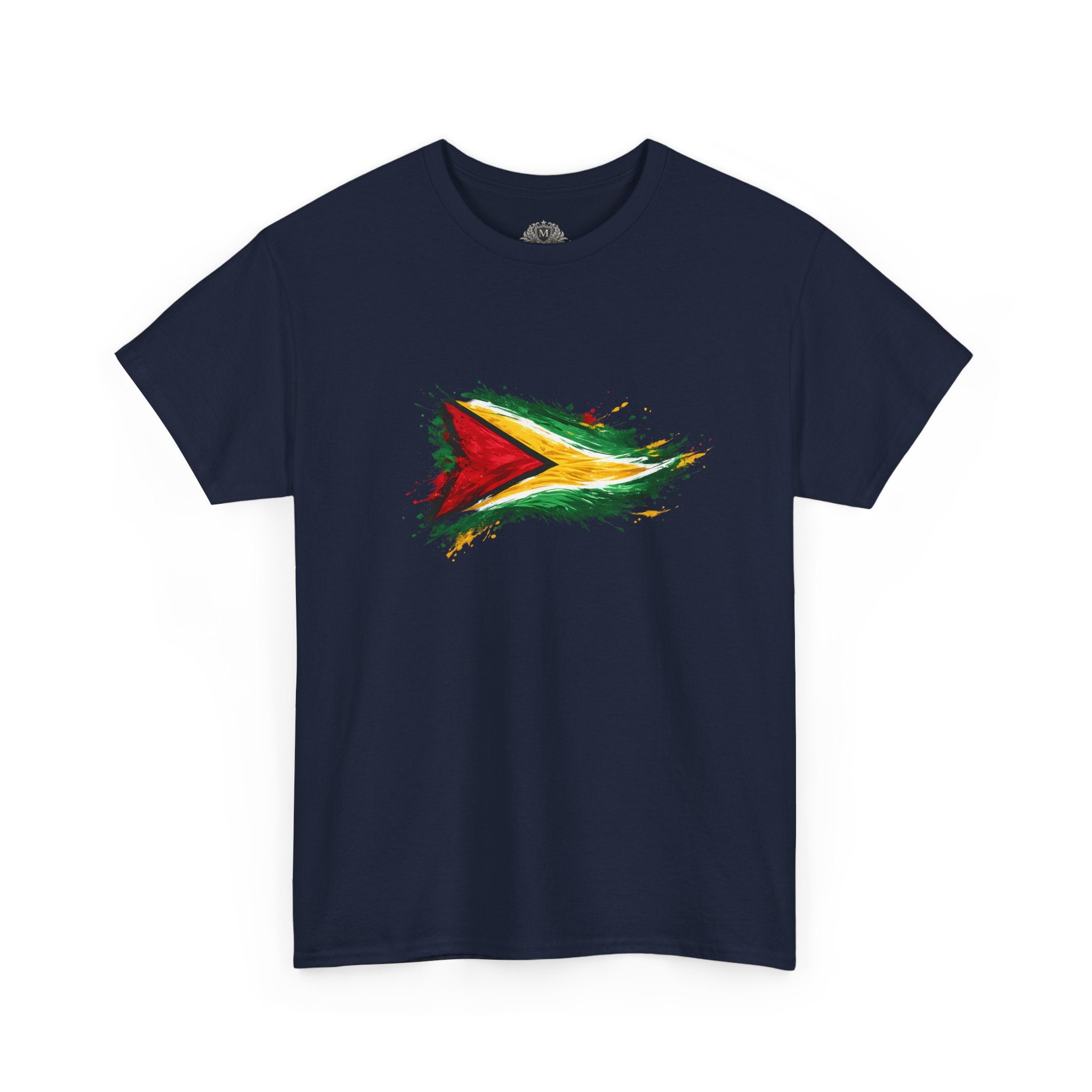 Guyana Flag Paint Splash T-Shirt — Patriotic Caribbean Tee