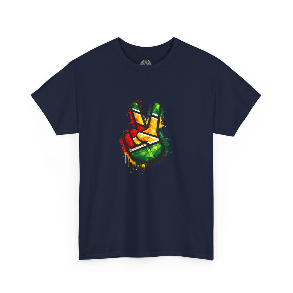 Guyana Flag Peace Sign T-Shirt — Hope & Unity Tee