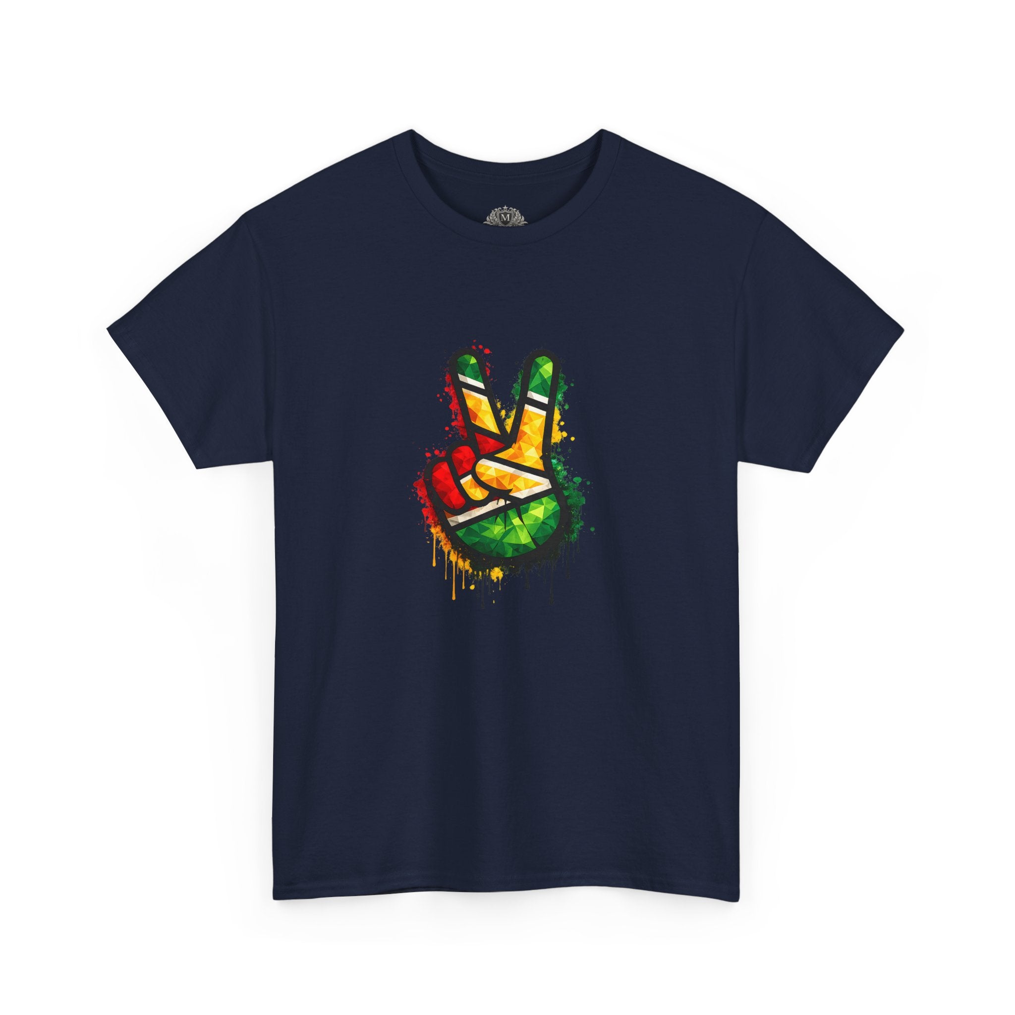 Guyana Flag Peace Sign T-Shirt — Hope & Unity Tee