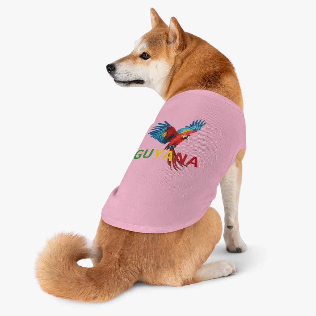 Guyana Parrot Pet Tank Top — Colorful Macaw Dog Shirt
