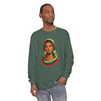 Indo Guyanese Woman Portrait — "Her Grace and Presence Does the Talking" Long Sleeve Tee