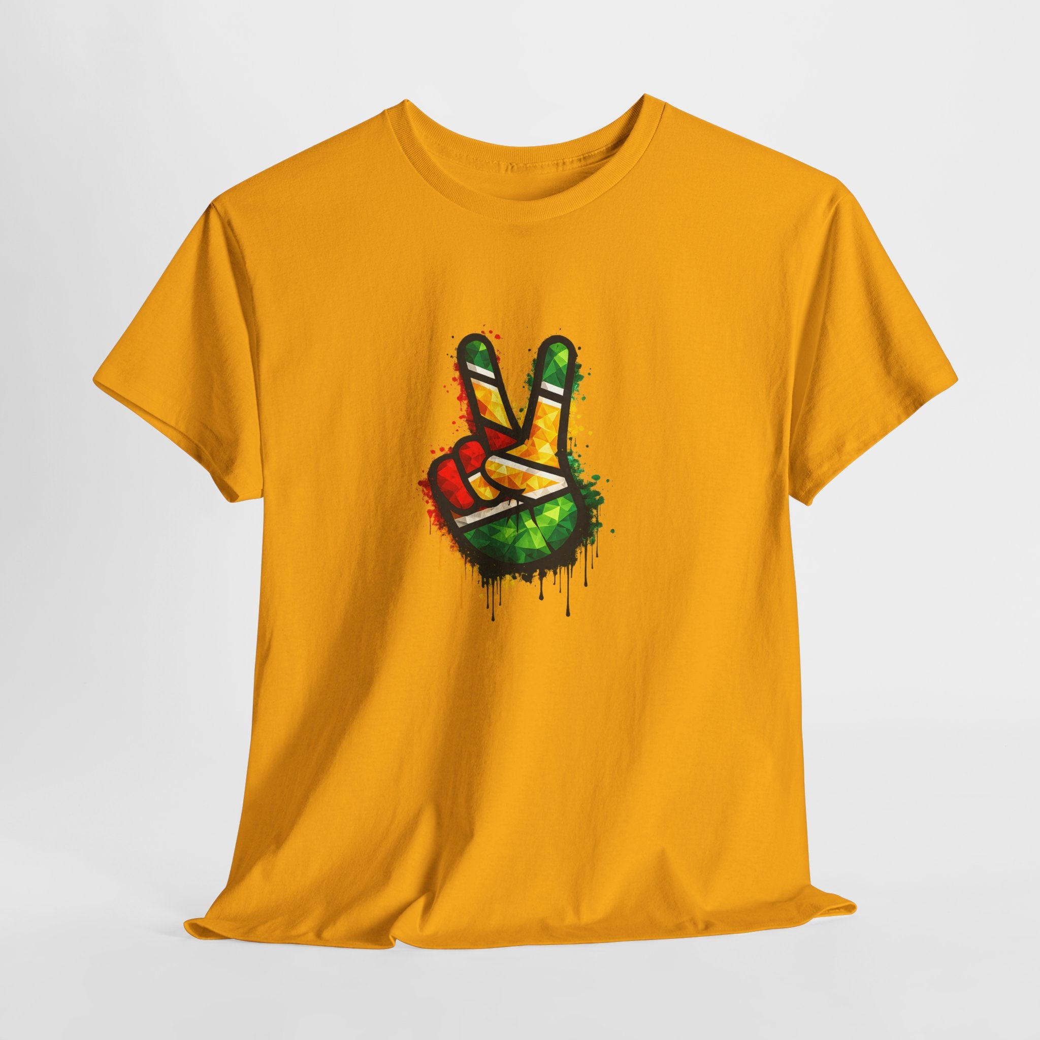 Guyana Flag Peace Sign T-Shirt — Hope & Unity Tee