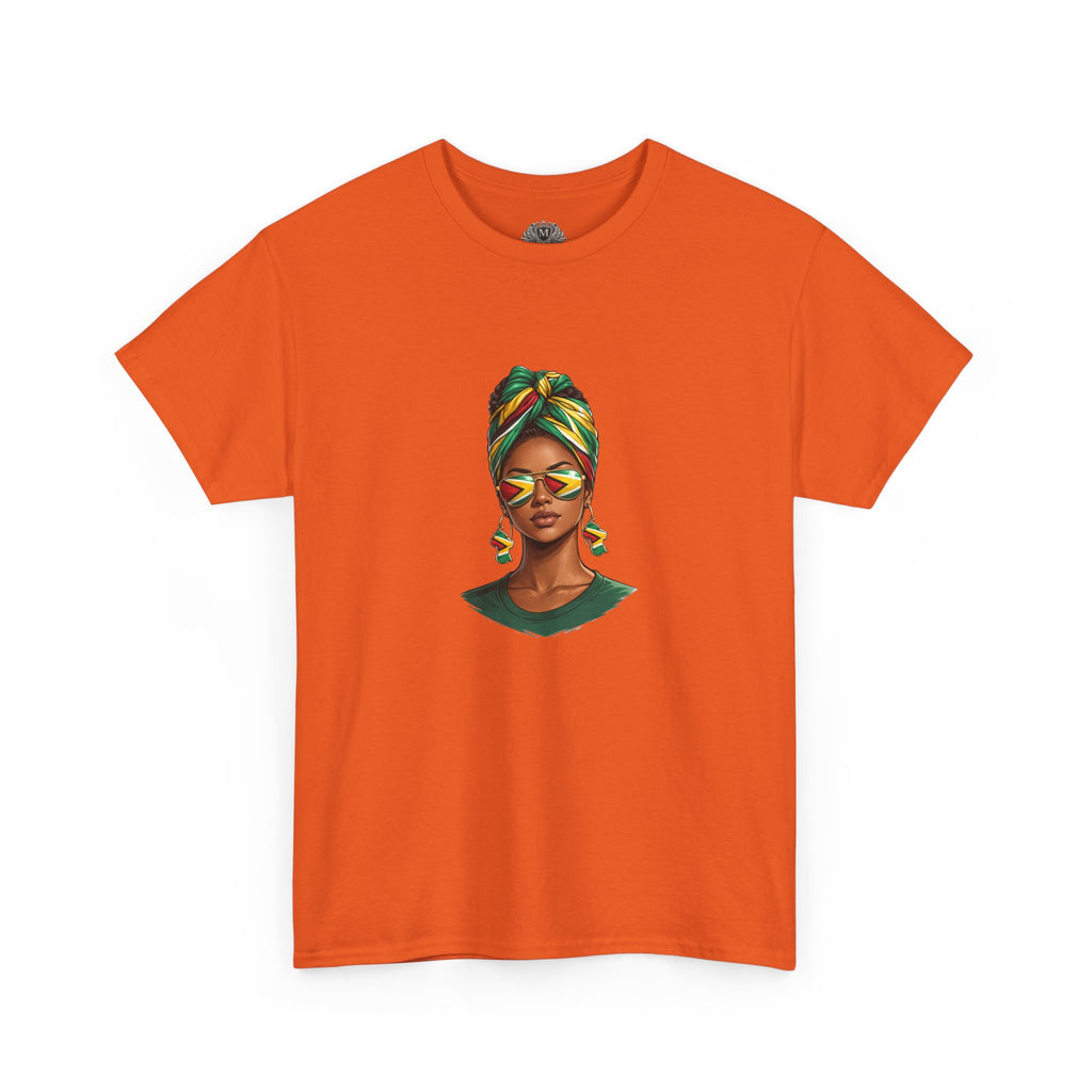 Afro Guyanese Headwrap Portrait T-Shirt — Afrocentric Art Tee