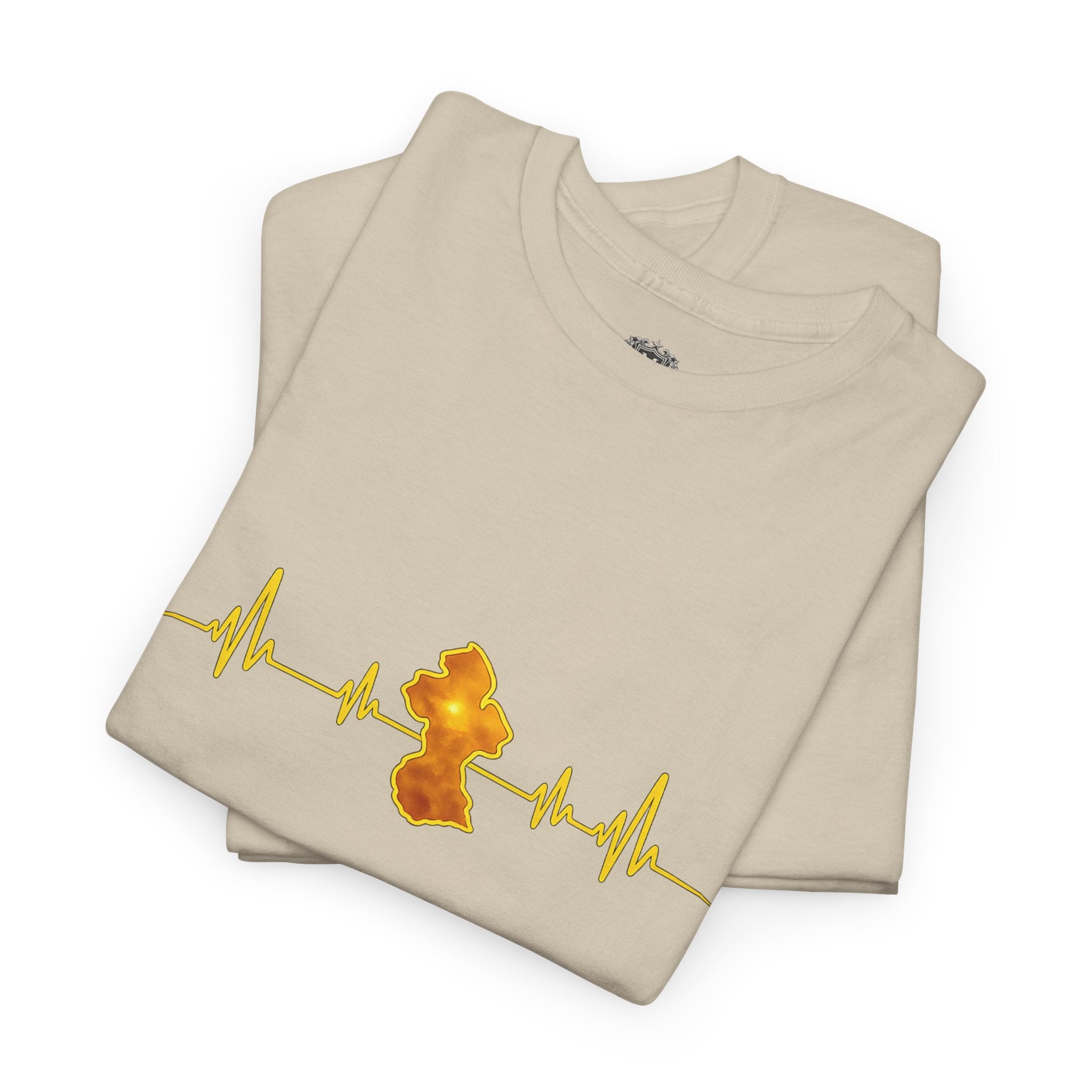 Guyana Heartbeat T-Shirt — ECG Map of Guyana Pride Tee