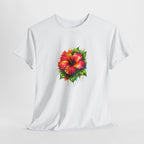 Hibiscus Watercolor Tee — Tropical Flower Graphic T-Shirt