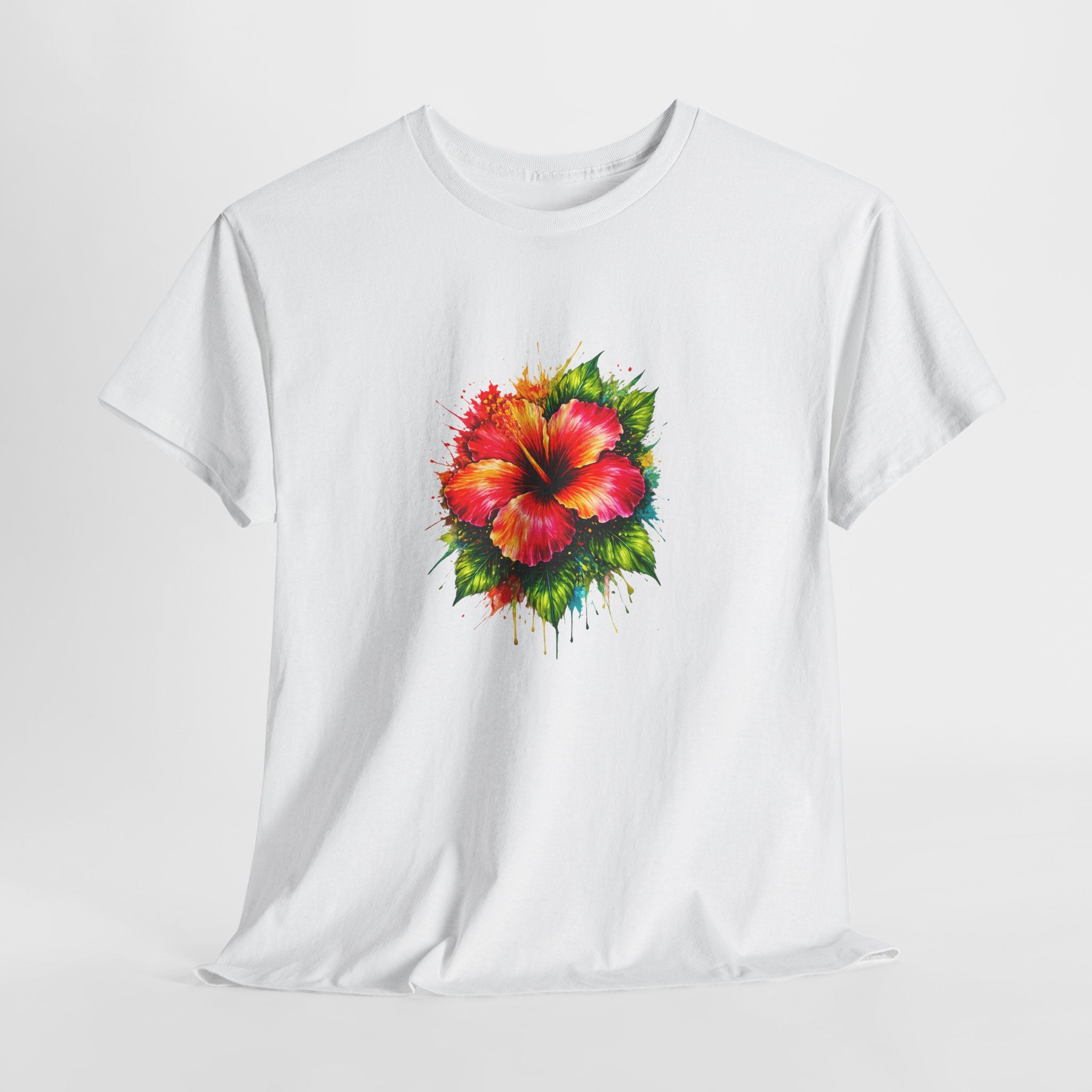 Hibiscus Watercolor Tee — Tropical Flower Graphic T-Shirt