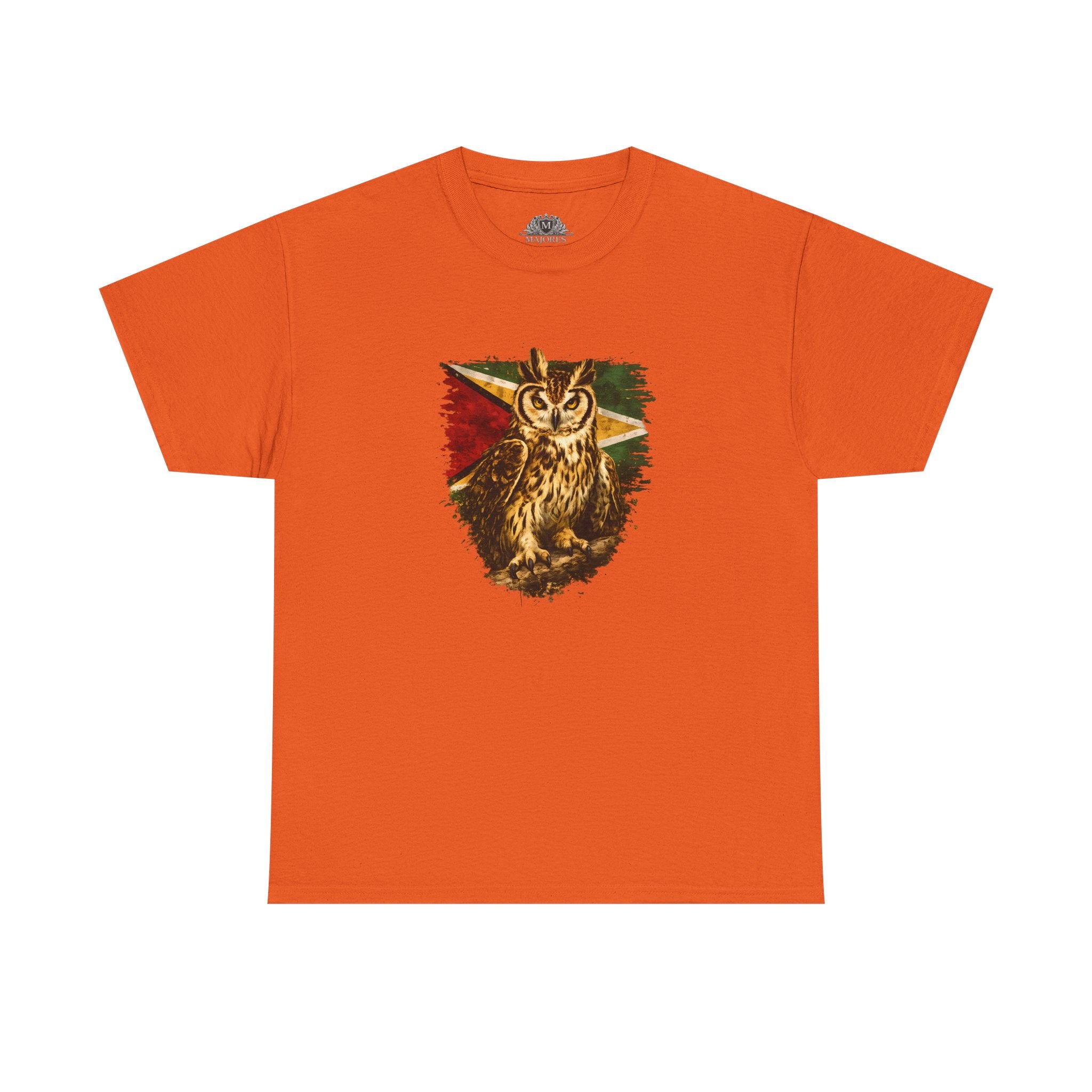 Hunter of the Night - Stripe Owl with Guyana Flag T‑Shirt
