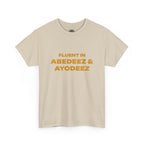 Fluent in Abedeez & Ayodeez T‑Shirt — Guyana Creole Tee