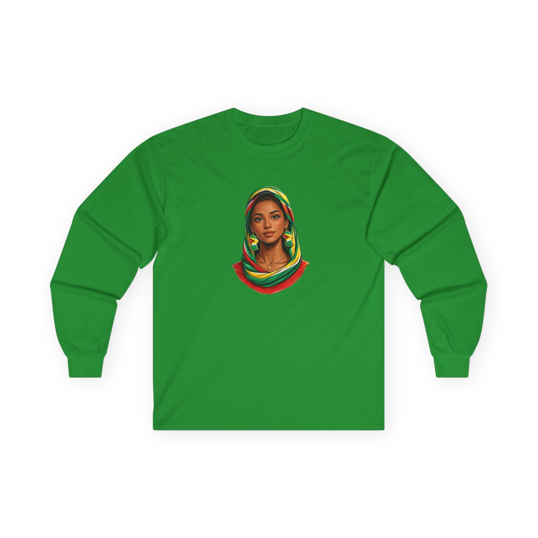 Indo-Guyanese Headdress Portrait Long Sleeve Tee
