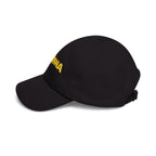 Guyana Outline Embroidered Cap — Gold 'GUYANA' with Jaguar Hat