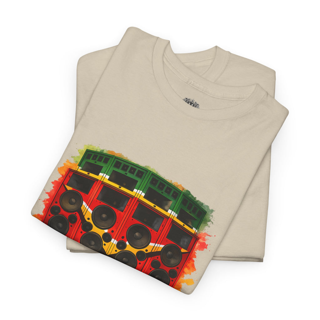 Reggae Sound System T‑Shirt – Speaker Stack Graphic Tee