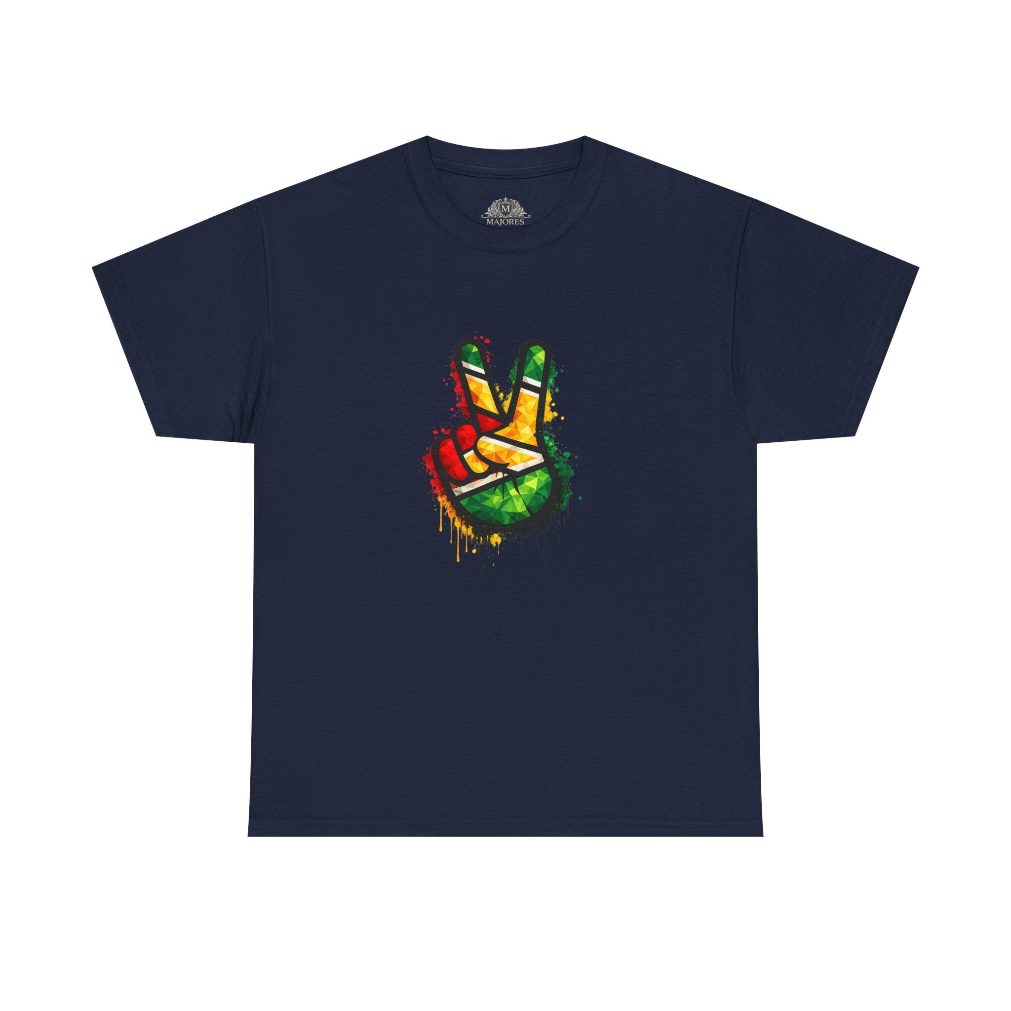 Guyana Flag Peace Sign T-Shirt — Hope & Unity Tee