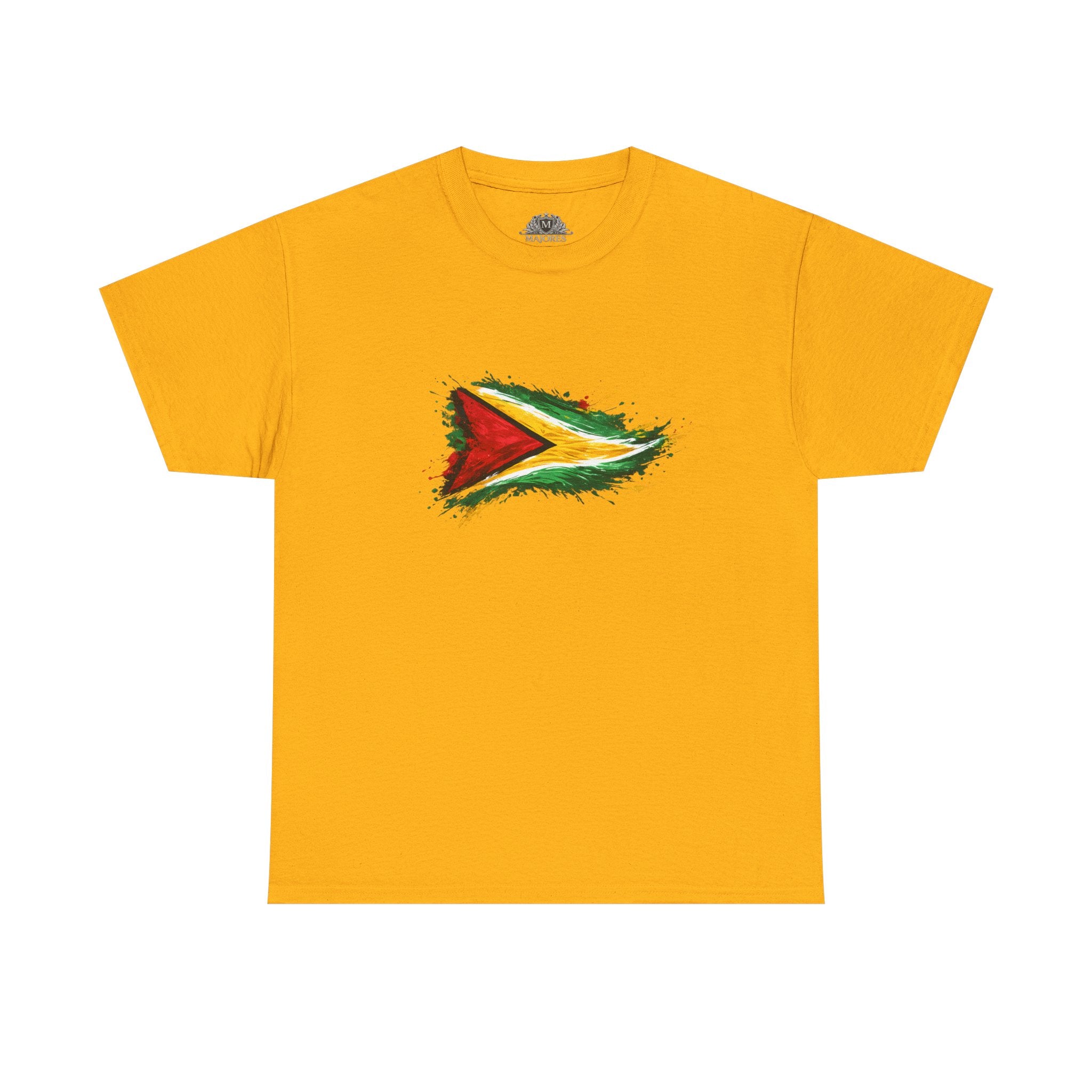 Guyana Flag Paint Splash T-Shirt — Patriotic Caribbean Tee