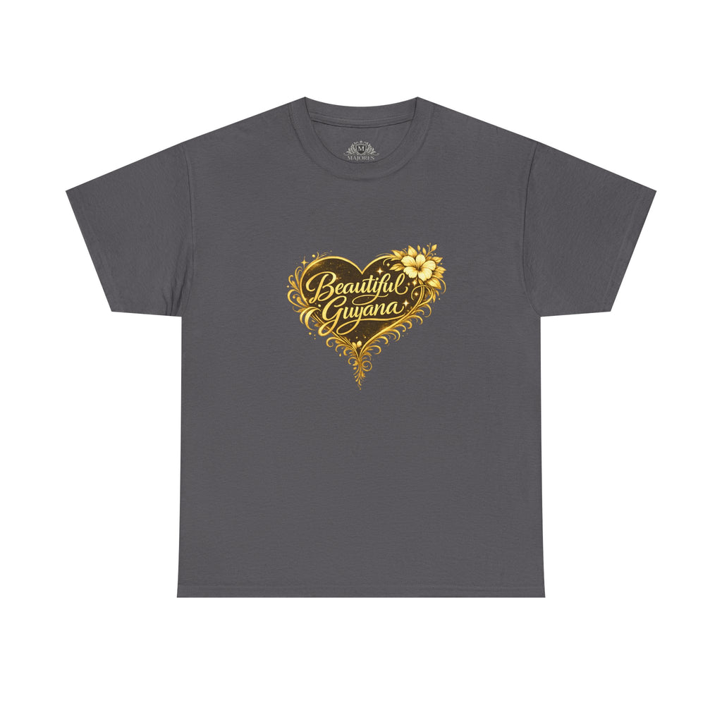 Beautiful Guyana Floral Heart Tee