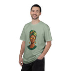 Afro Guyanese Woman Portrait with Headwrap & Sunglasses — Unisex Tee