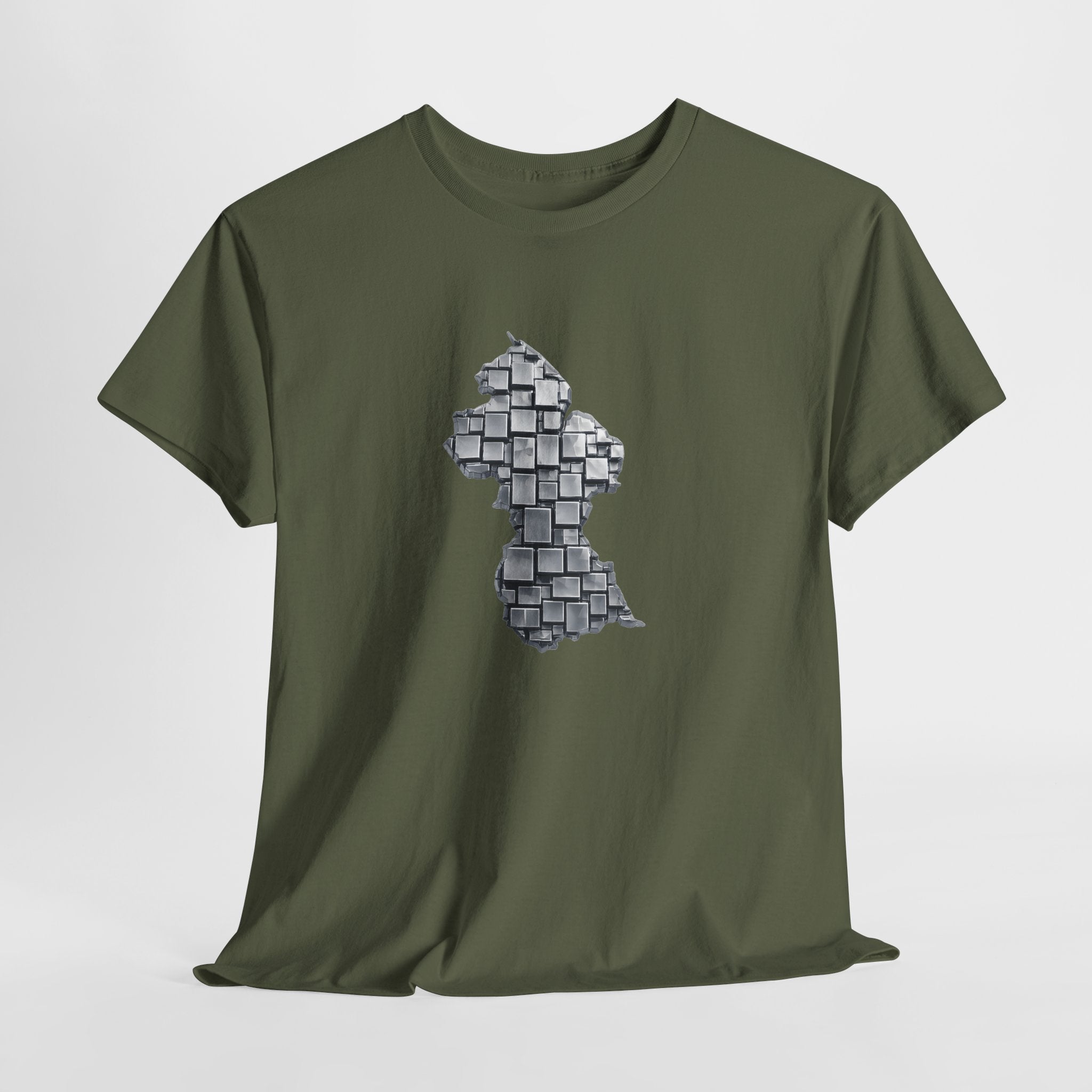 Guyana Geometric Map T-Shirt — Mineral Heritage Design