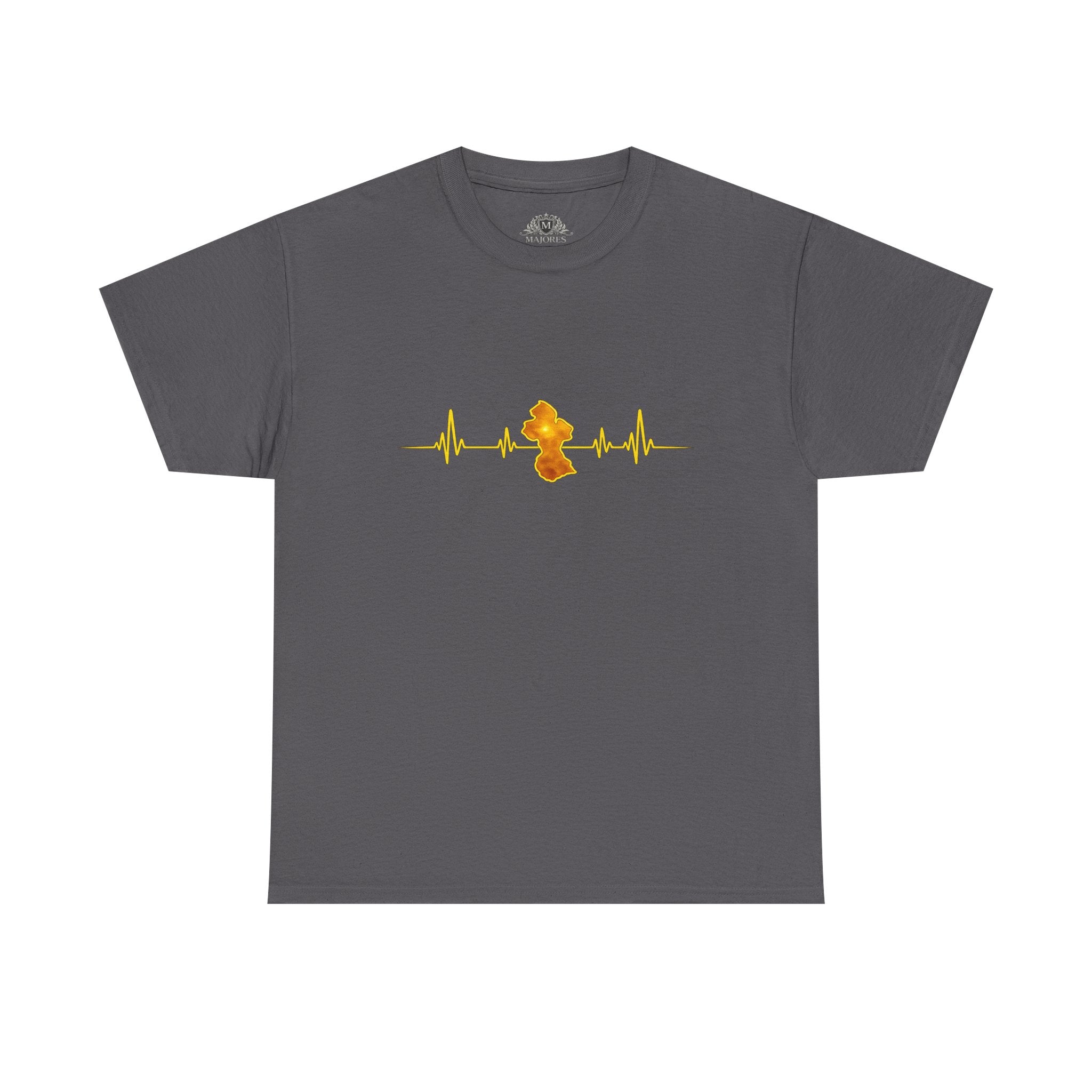 Guyana Heartbeat T-Shirt — ECG Map of Guyana Pride Tee