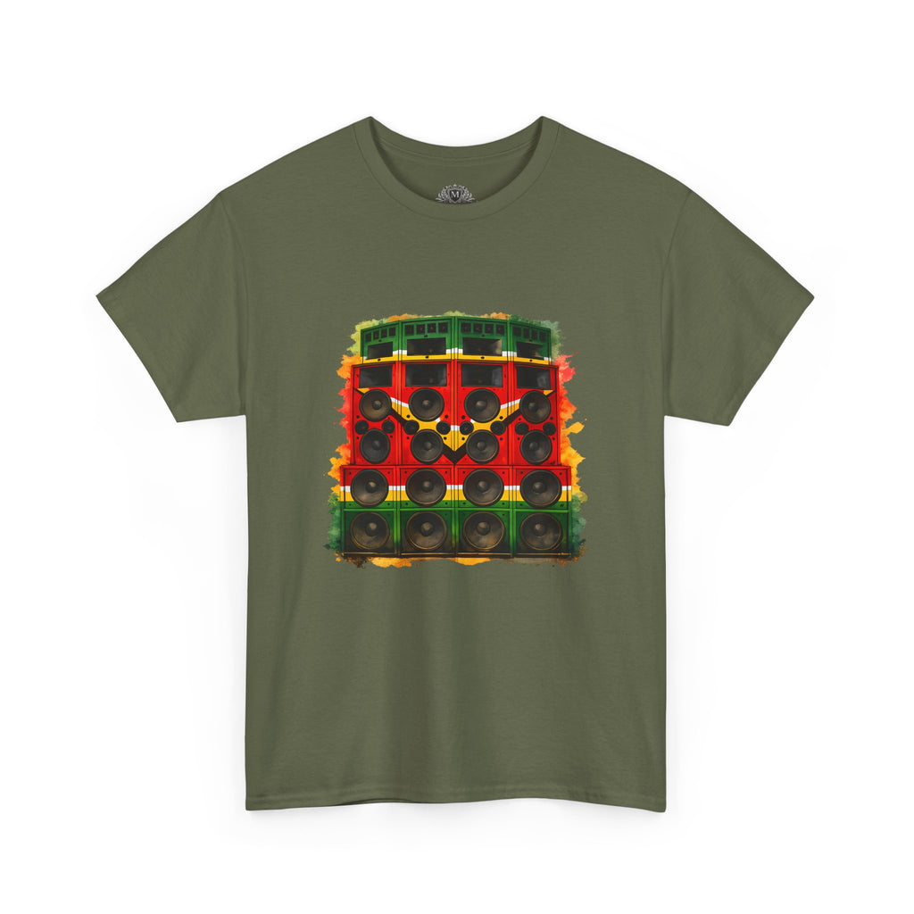 Reggae Sound System T‑Shirt – Speaker Stack Graphic Tee