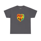 Sun Parakeet Heart Tee — Guyana Wildlife Tribute & Conservation Awareness
