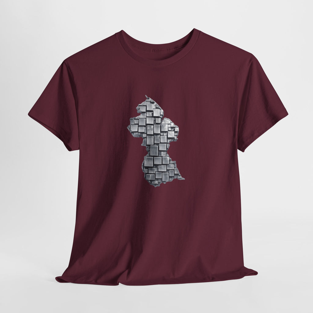 Guyana Geometric Map T-Shirt — Mineral Heritage Design