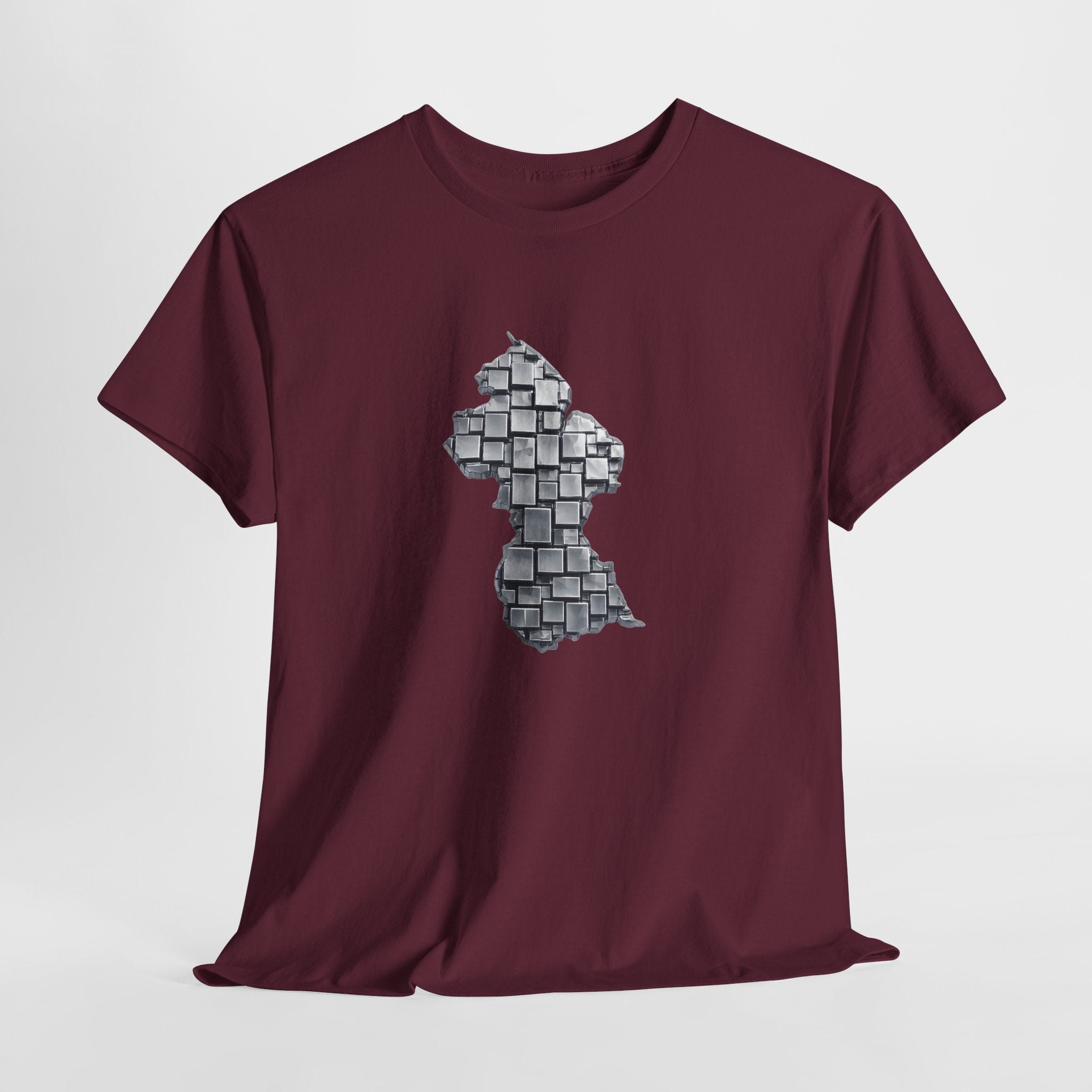 Guyana Geometric Map T-Shirt — Mineral Heritage Design