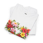 Floral Heart T‑Shirt — Tropical Flower Heart Graphic Tee