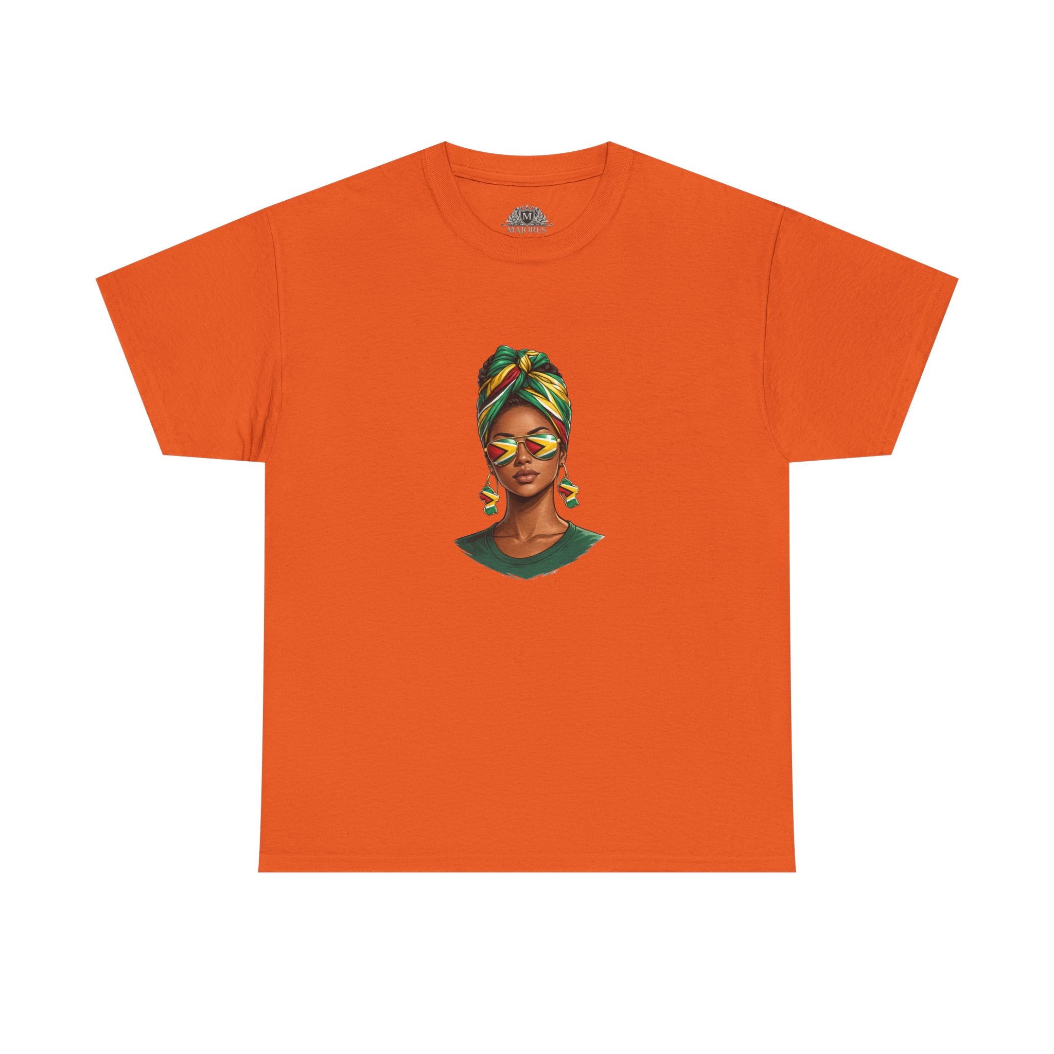Afro Guyanese Headwrap Portrait T-Shirt — Afrocentric Art Tee
