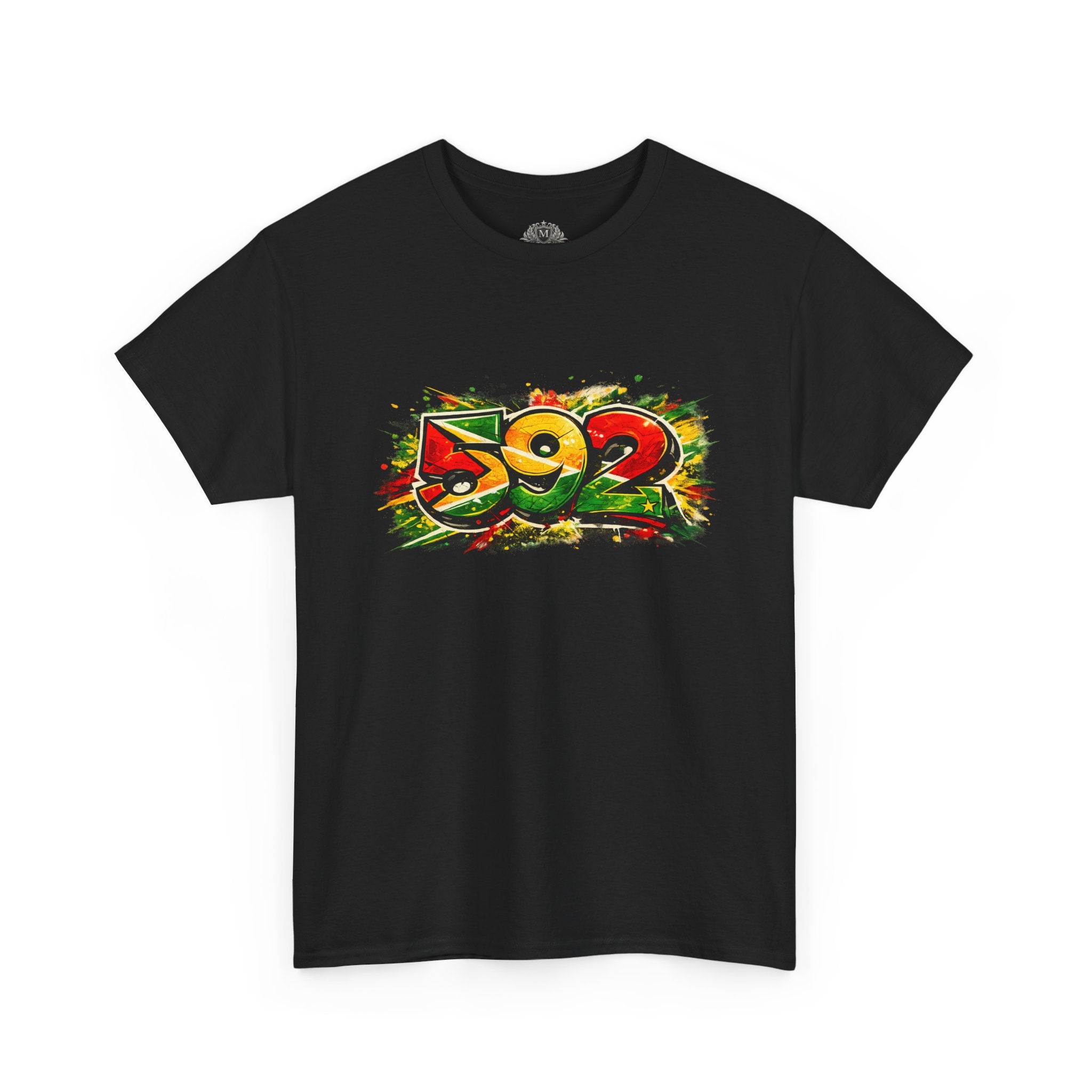 Guyana 592 Retro Street Art Tee — Vintage Area Code Pride