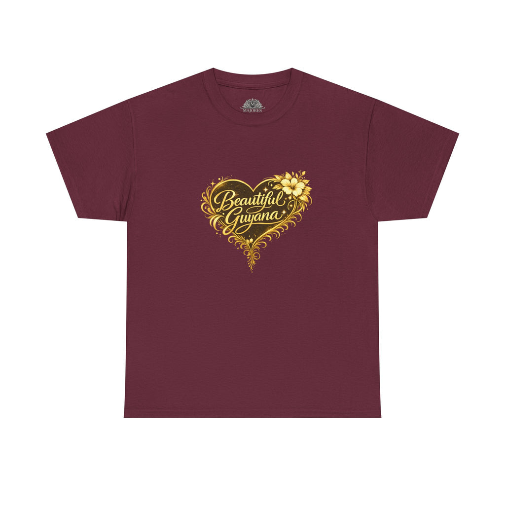 Beautiful Guyana Floral Heart Tee