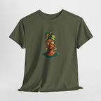 Afro Guyanese Headwrap Portrait T-Shirt — Afrocentric Art Tee