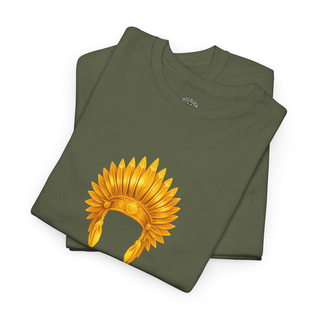 Guyana Native Headdress T-Shirt — Golden Tribal Tribute Tee