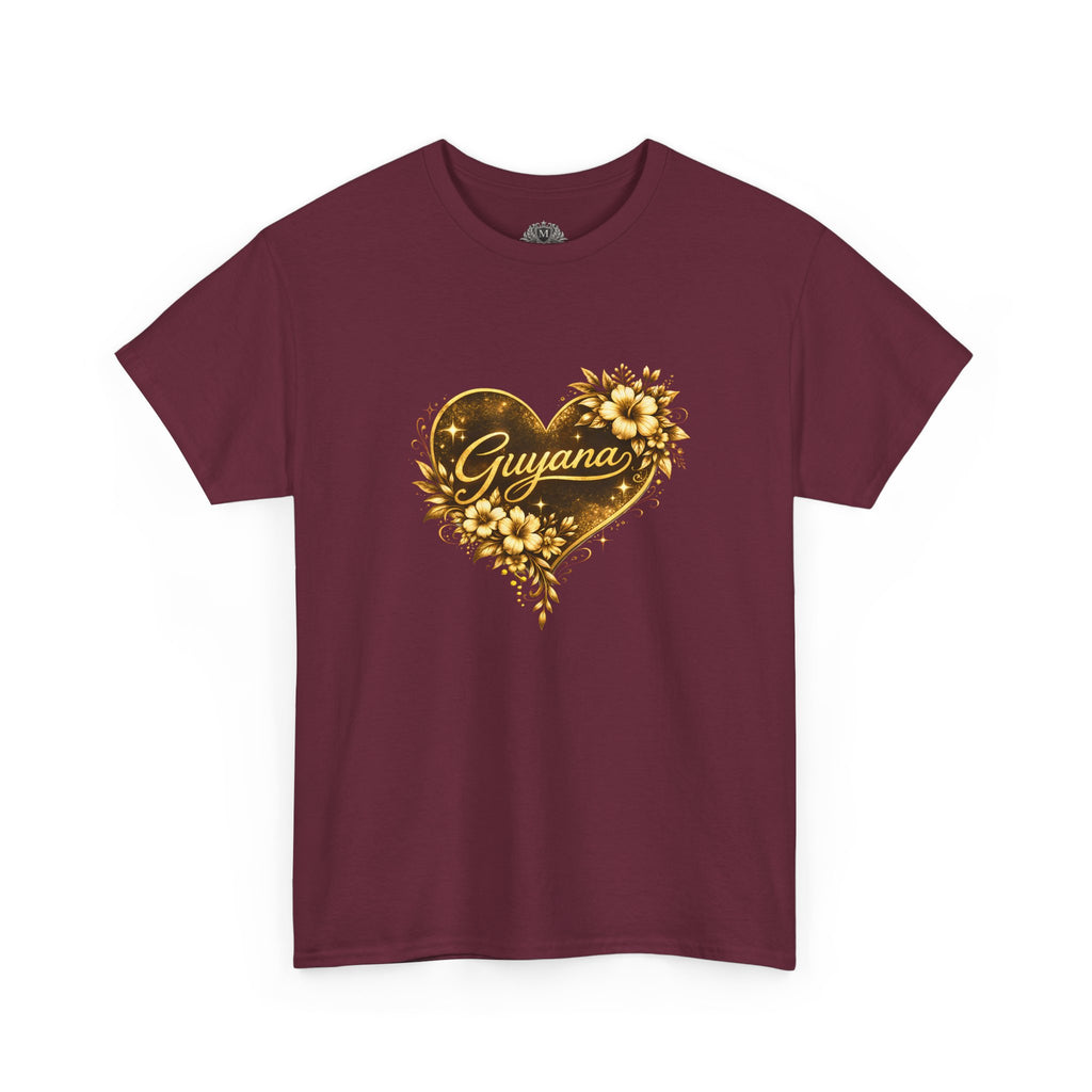 Guyana Heart Floral T-Shirt — Guyana Pride Tee