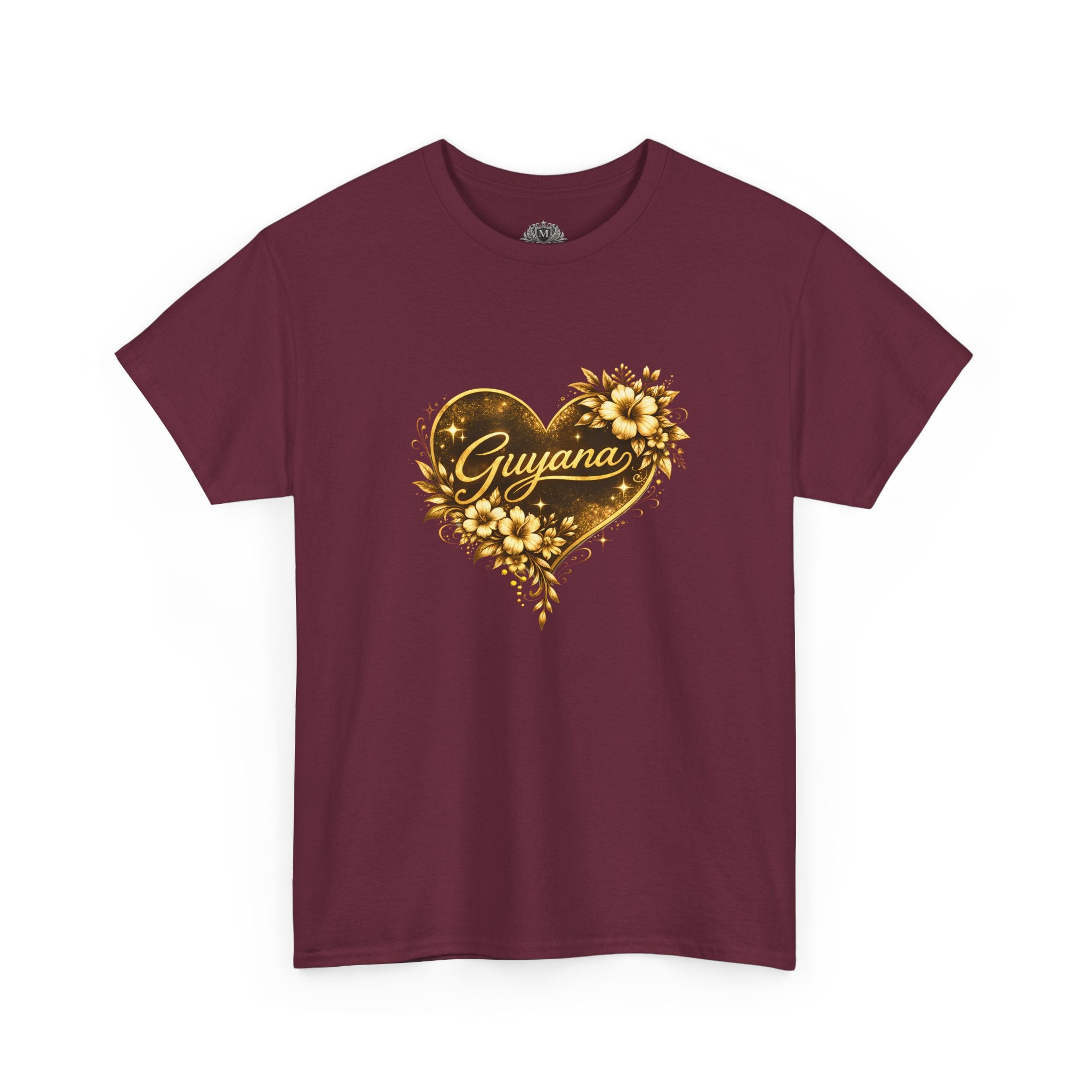 Guyana Heart Floral T-Shirt — Guyana Pride Tee