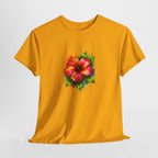 Hibiscus Watercolor Tee — Tropical Flower Graphic T-Shirt
