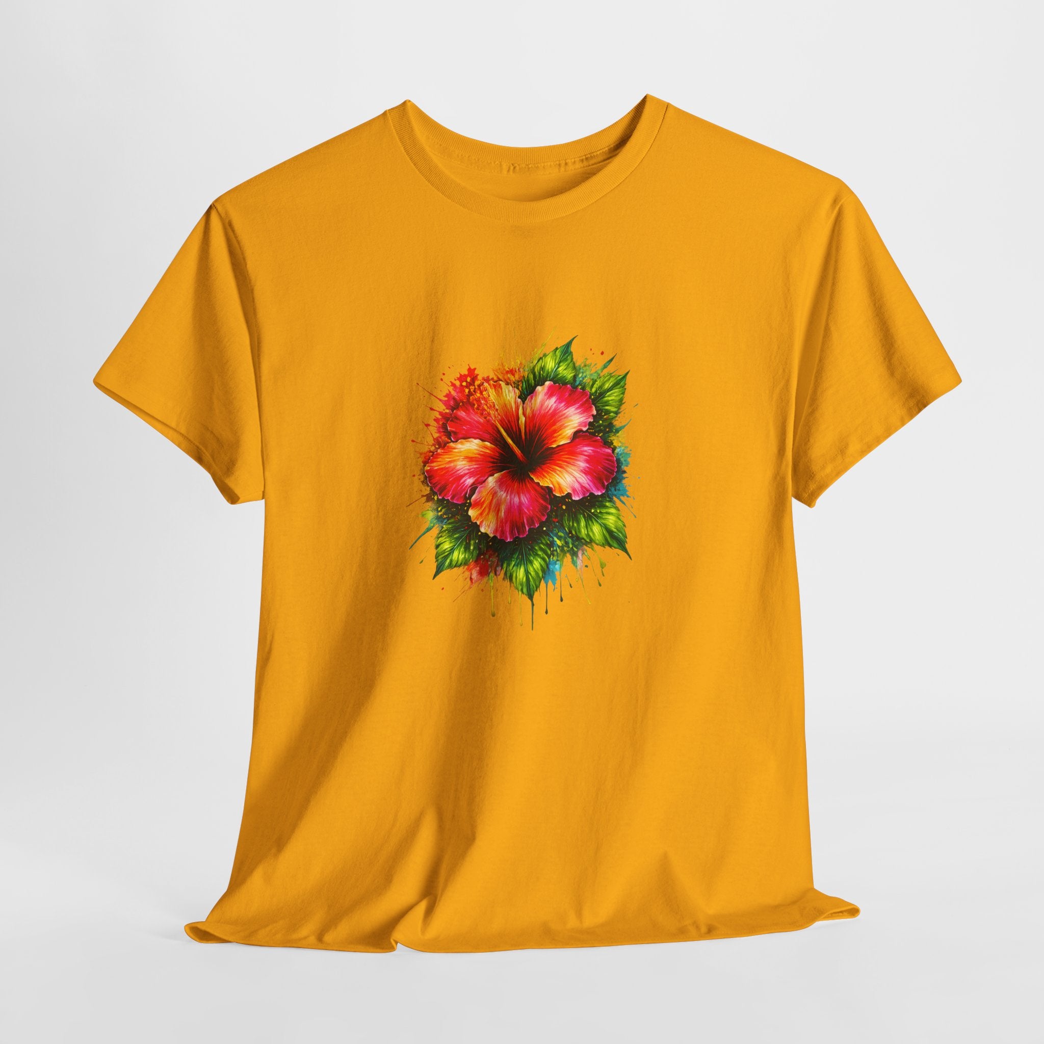 Hibiscus Watercolor Tee — Tropical Flower Graphic T-Shirt