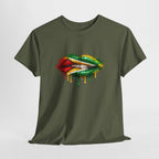 Guyana Flag Lip Oil Painting Graphic Tee