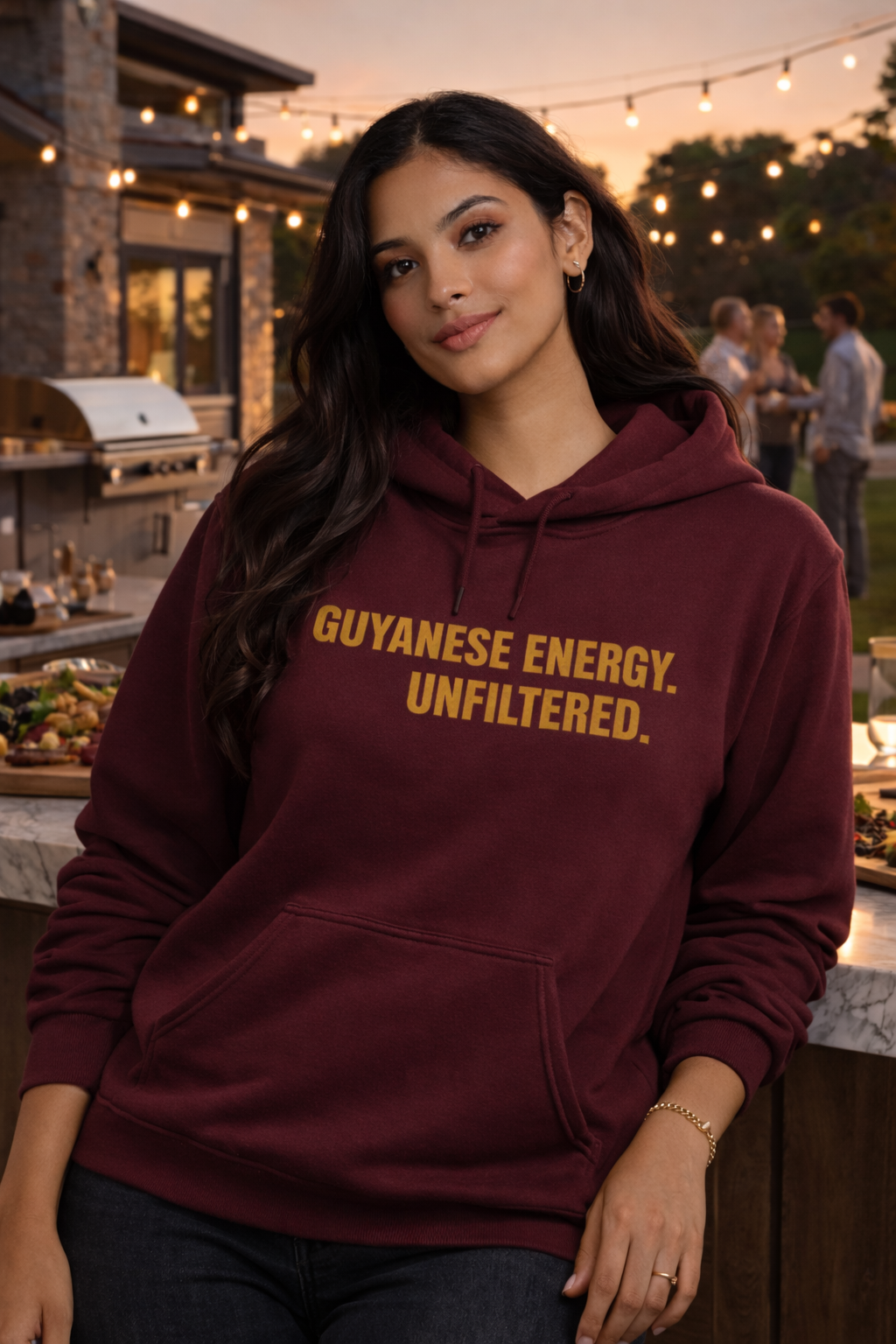 Guyanese Energy Unfiltered Hoodie — Bold Caribbean Pride