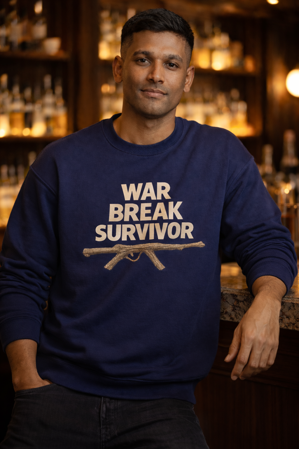 War Break Survivor Crewneck Sweatshirt — Childhood Nostalgia