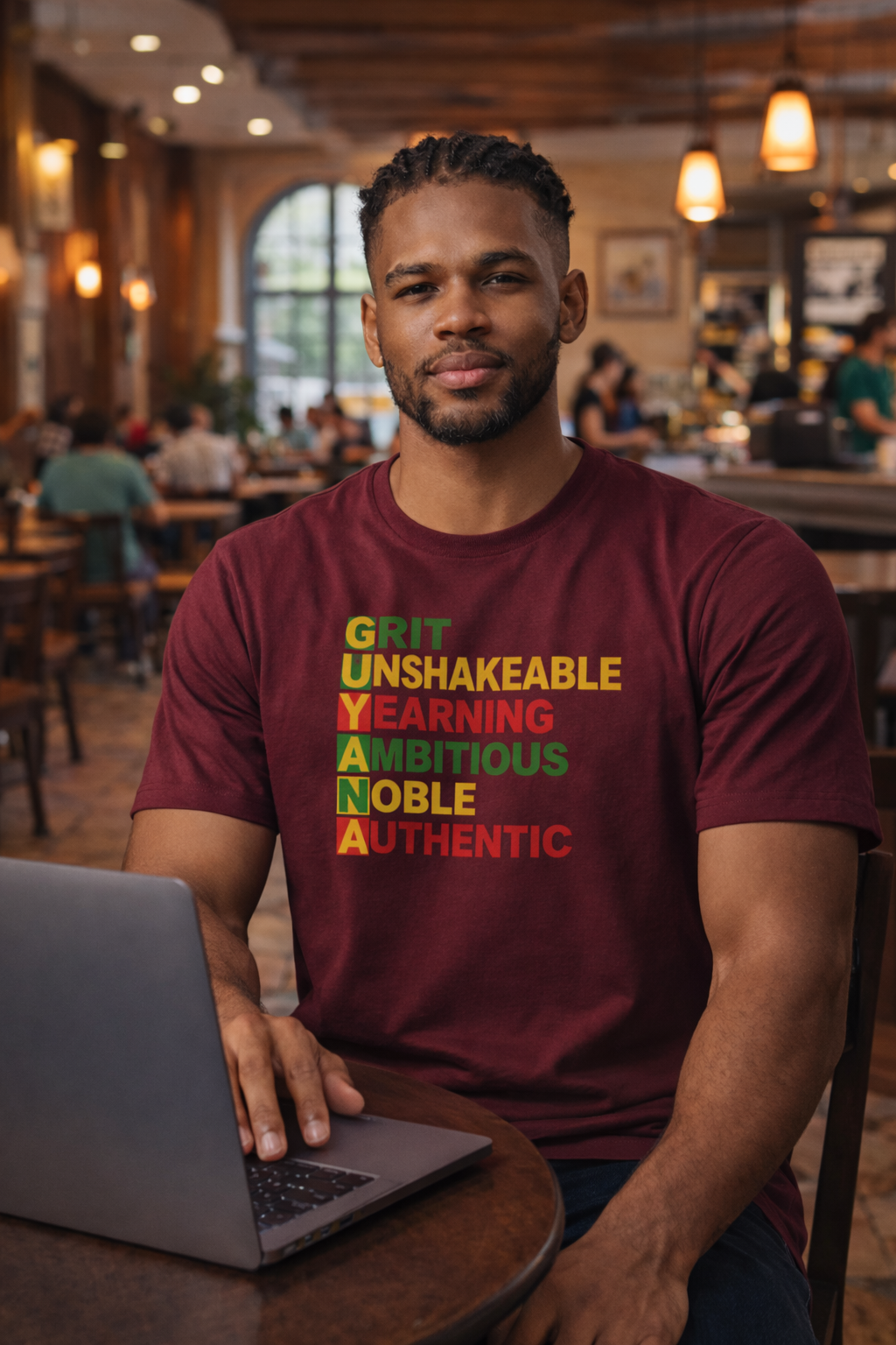 Motivational Guyana Acrostic Tee — Eco Tee