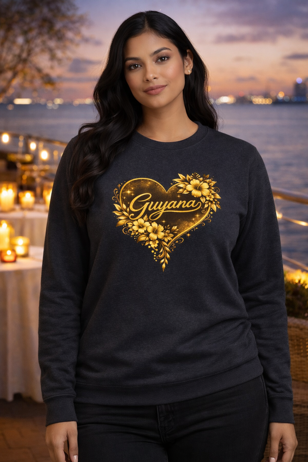 Guyana Gold Heart Sweatshirt