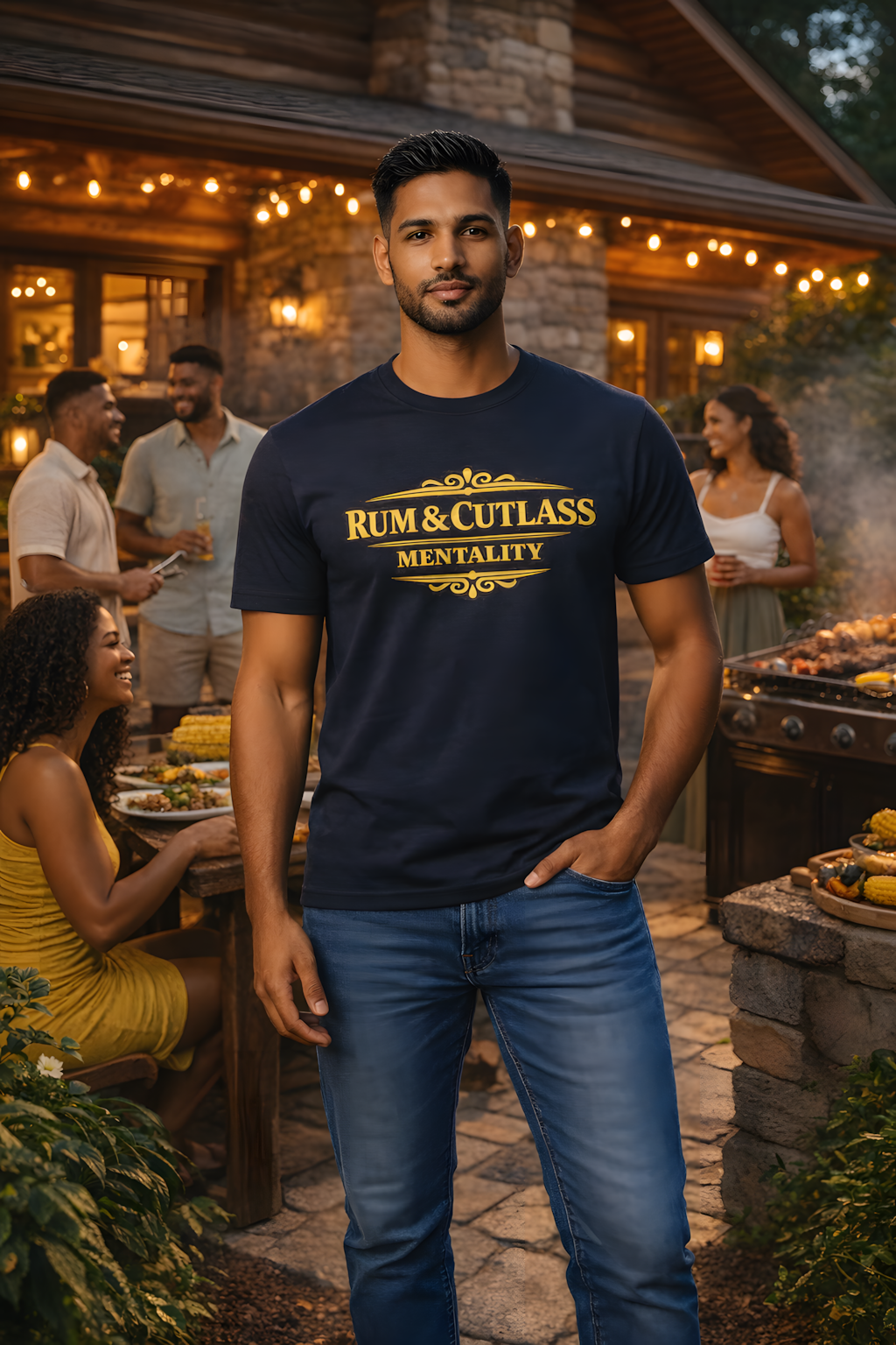 Rum & Cutlass Mentality Guyanese Tee — Funny Rum Confidence Shirt