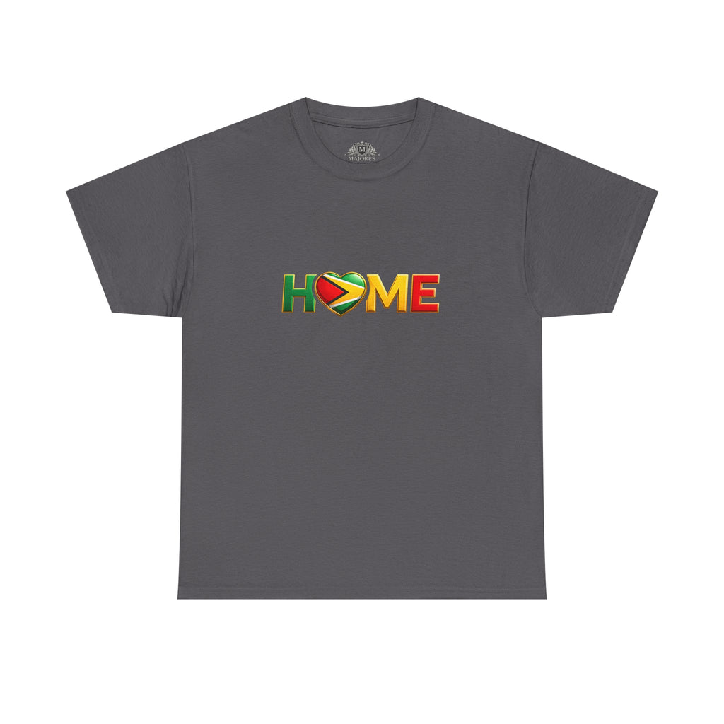 Heart Flag "HOME" Design — Guyanese Pride Tee