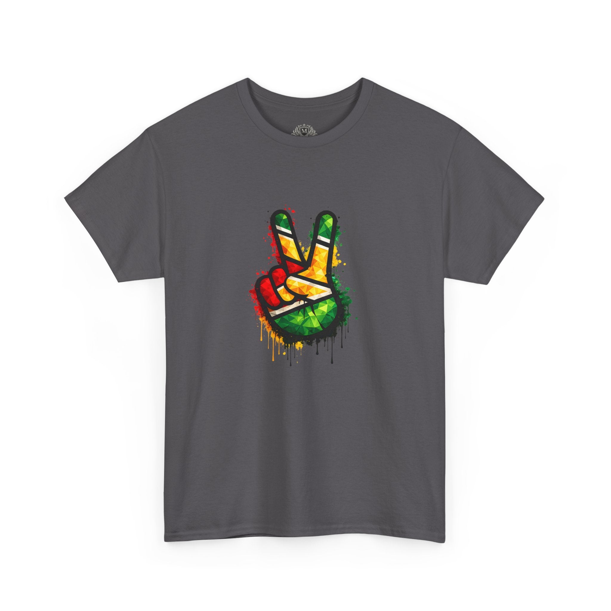 Guyana Flag Peace Sign T-Shirt — Hope & Unity Tee