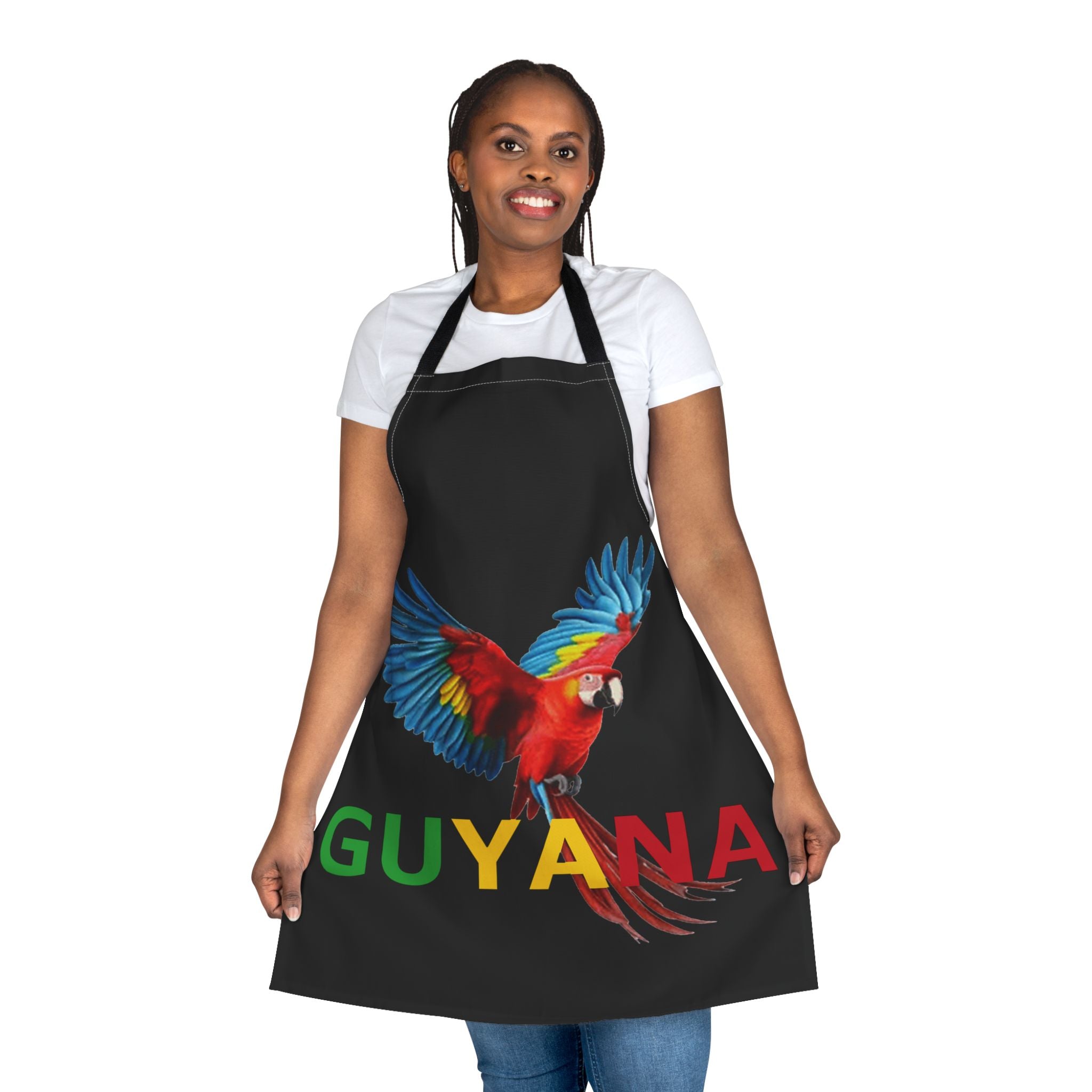 Guyana Parrot Apron — Colorful Macaw Cooking Apron