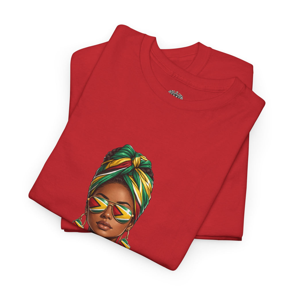 Afro Guyanese Headwrap Portrait T-Shirt — Afrocentric Art Tee