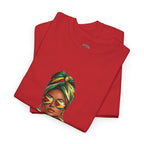 Afro Guyanese Headwrap Portrait T-Shirt — Afrocentric Art Tee
