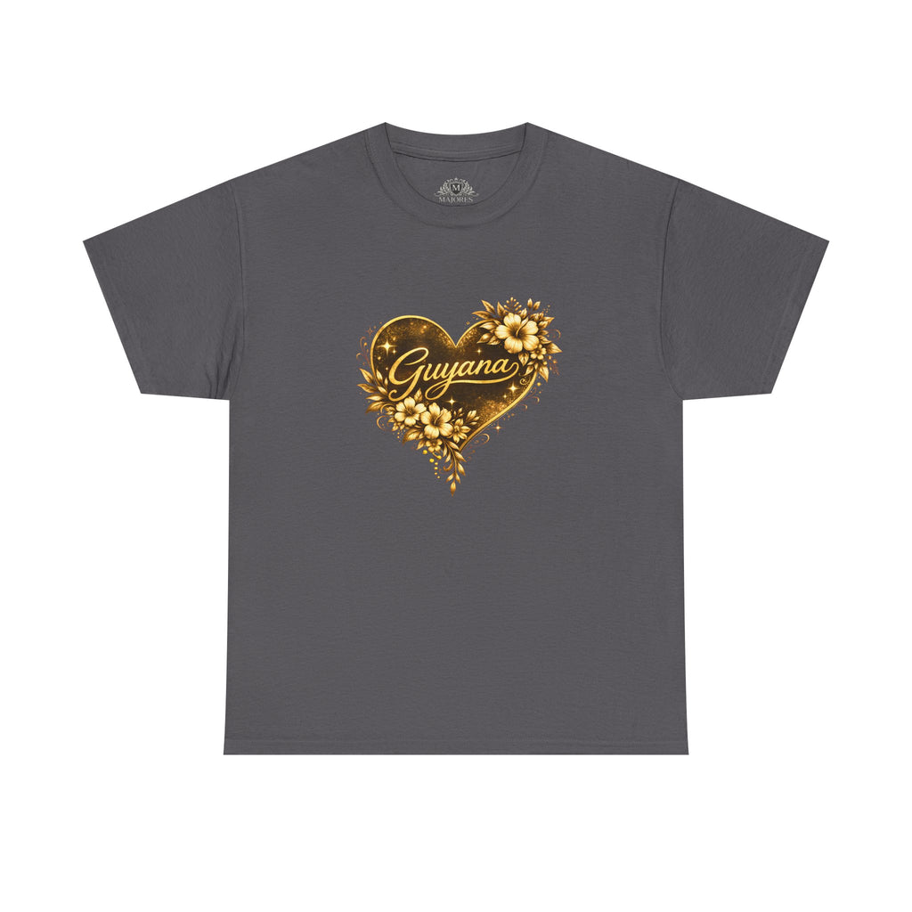 Guyana Heart Floral T-Shirt — Guyana Pride Tee