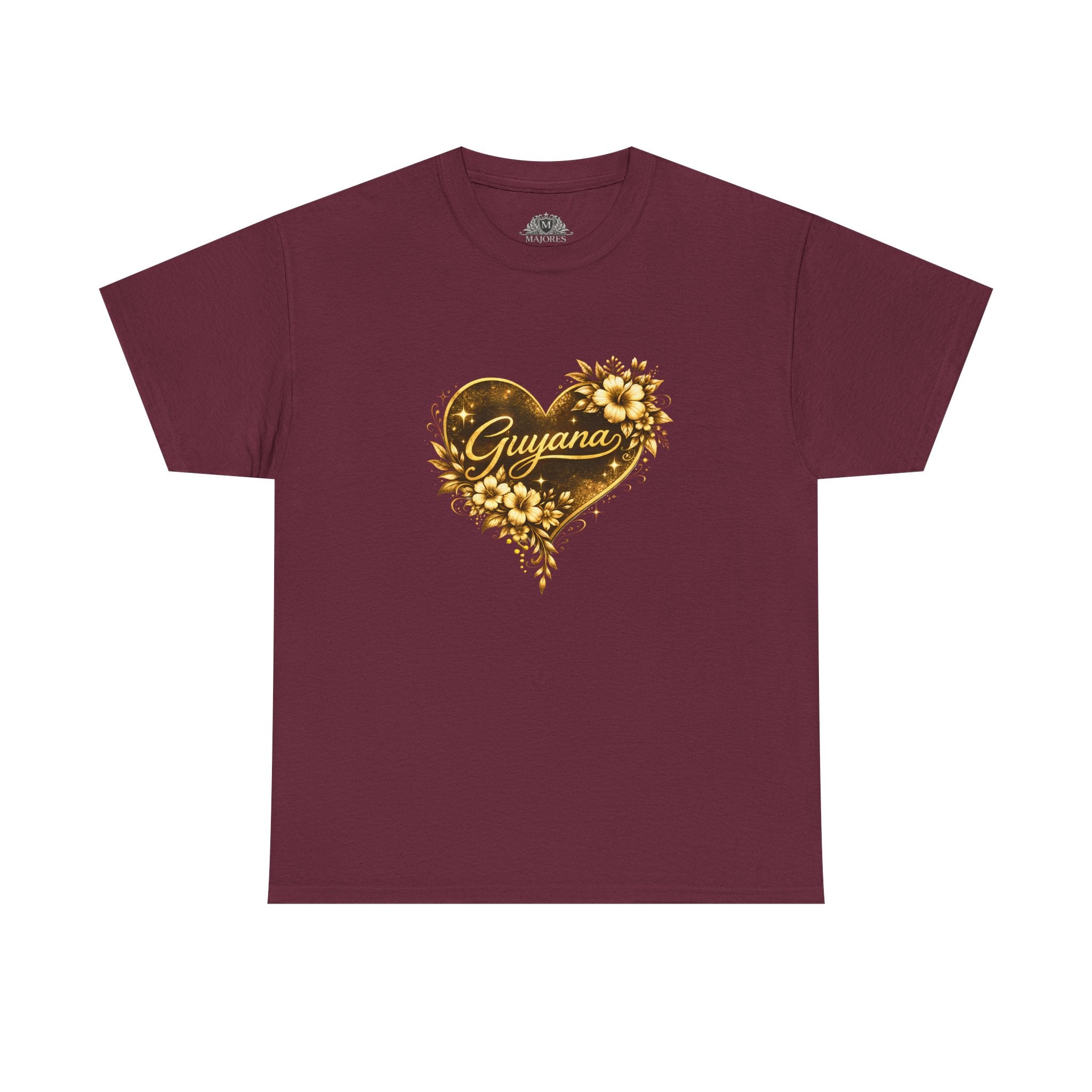Guyana Heart Floral T-Shirt — Guyana Pride Tee