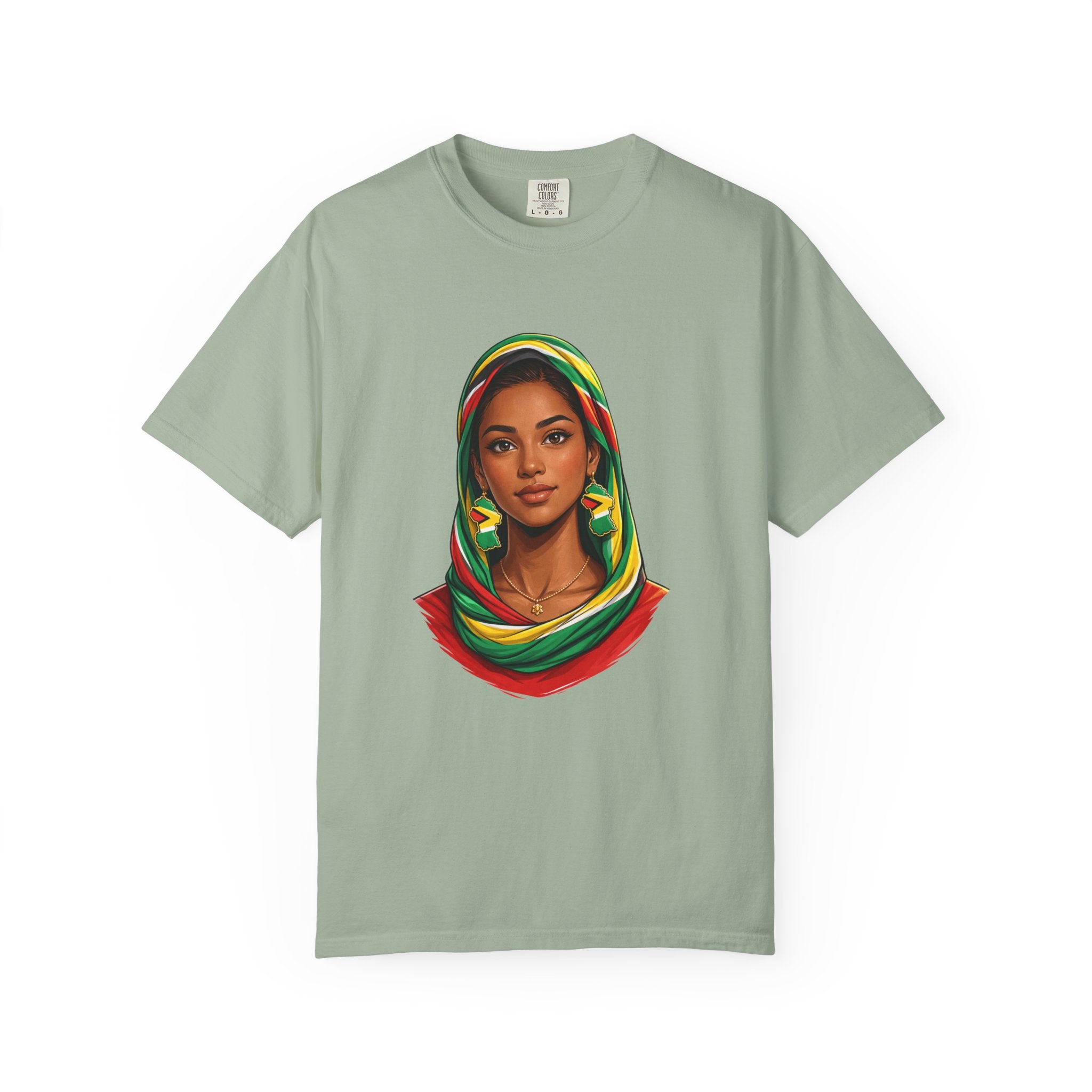 Indo Guyanese Woman Portrait with Headwrap — Unisex Tee