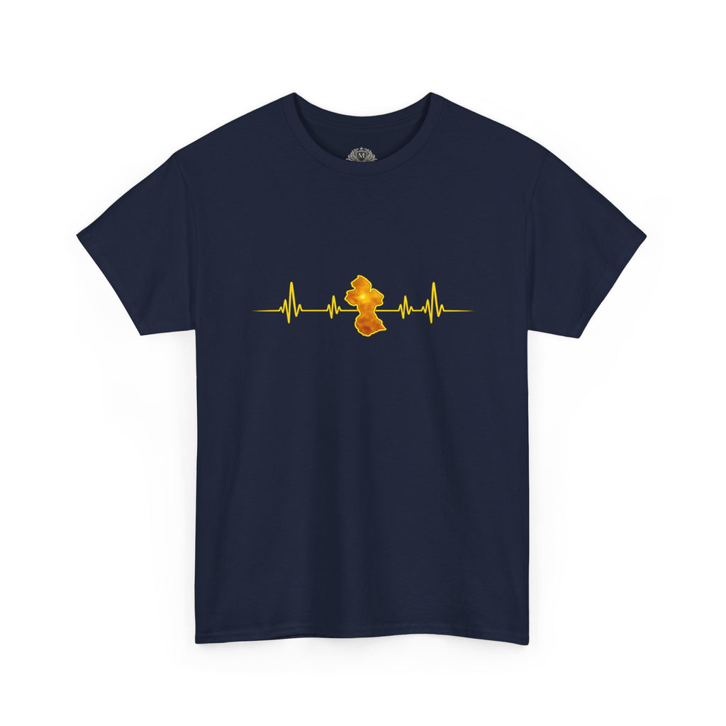 Guyana Heartbeat T-Shirt — ECG Map of Guyana Pride Tee